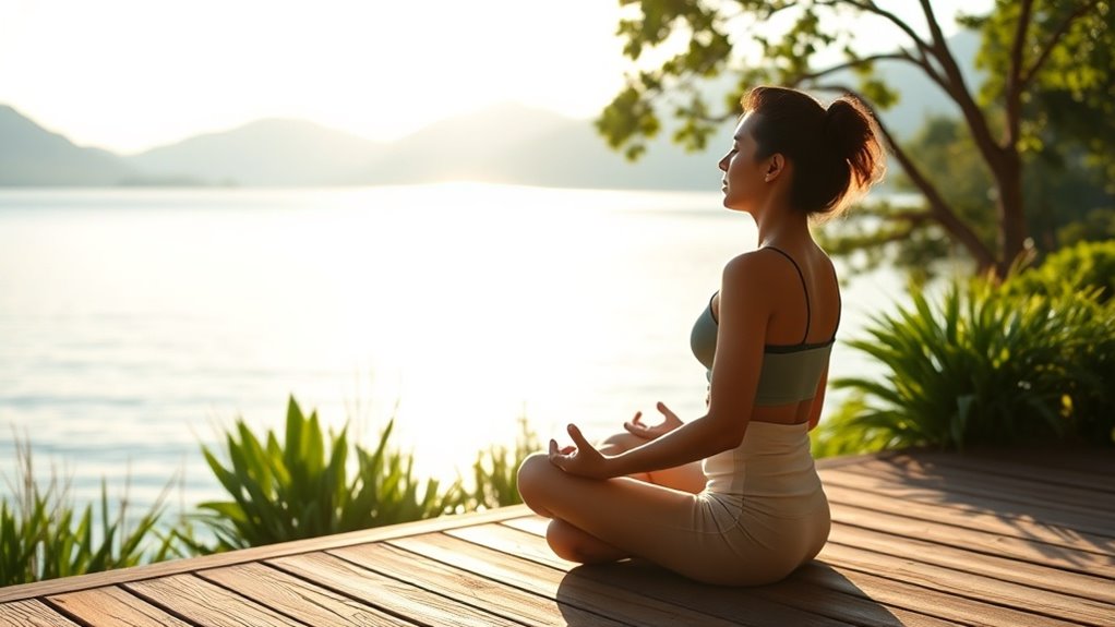 calm breathing and grounding