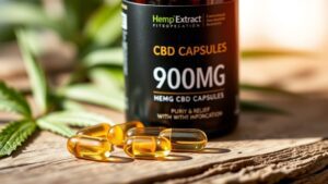 Hemp Extract 900MG CBD Capsules – High-Concentration Relief Without the High