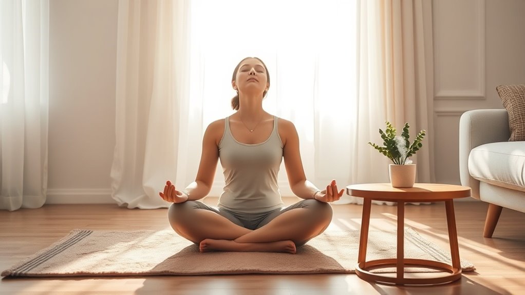 morning mindful breathing practice