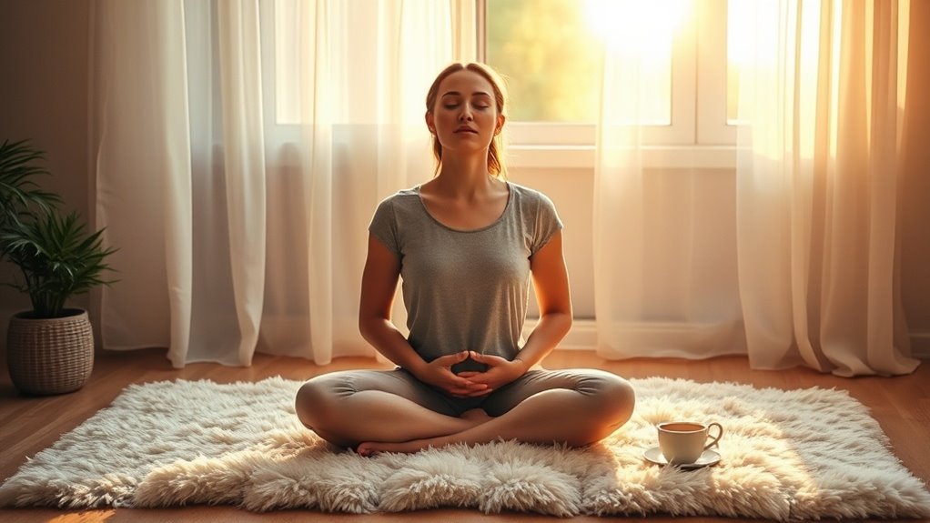 start with calming breath exercises