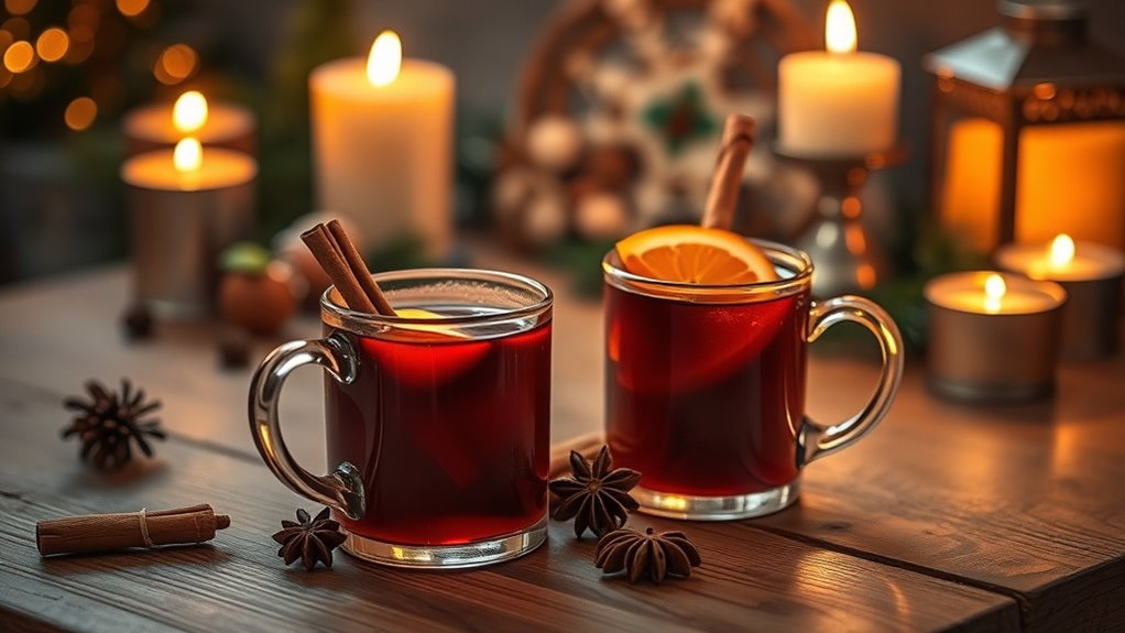 warm spiced holiday drinks